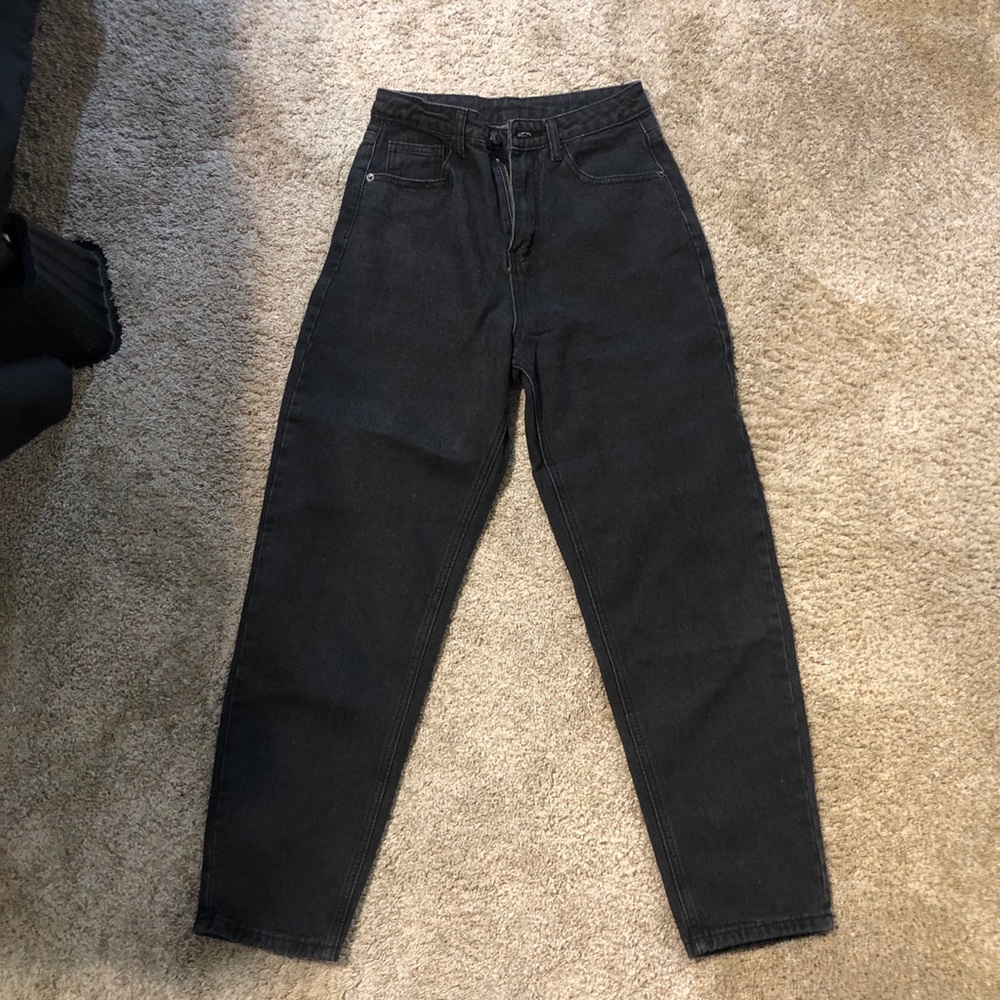 High rise wide leg boyfriend pants size Small